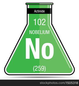 Silicon symbol on chemical flask. Element number 14 of the Periodic ...