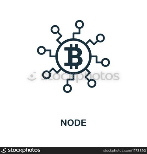 Node icon. Monochrome style design from crypto currency collection. UI. Pixel perfect simple pictogram node icon. Web design, apps, software, print usage.. Node icon. Monochrome style design from crypto currency icon collection. UI. Pixel perfect simple pictogram node icon. Web design, apps, software, print usage.