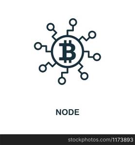 Node icon. Monochrome style design from crypto currency collection. UI. Pixel perfect simple pictogram node icon. Web design, apps, software, print usage.. Node icon. Monochrome style design from crypto currency icon collection. UI. Pixel perfect simple pictogram node icon. Web design, apps, software, print usage.