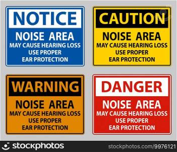 Noise Area May Cause Hearing Loss Use Proper Ear Protection