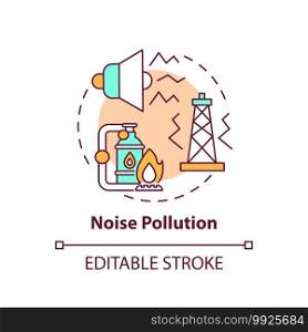 Noise pollution concept icon. Climate justice idea thin line illustration. Vector isolated outline RGB color drawing. Moral responsibility towards climate change. Editable stroke. Noise pollution concept icon.
