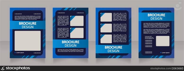 Non commercial money transfer blank brochure layout design. Vertical poster template set with empty copy space for text. Premade corporate reports collection. Editable flyer paper pages. Non commercial money transfer blank brochure layout design