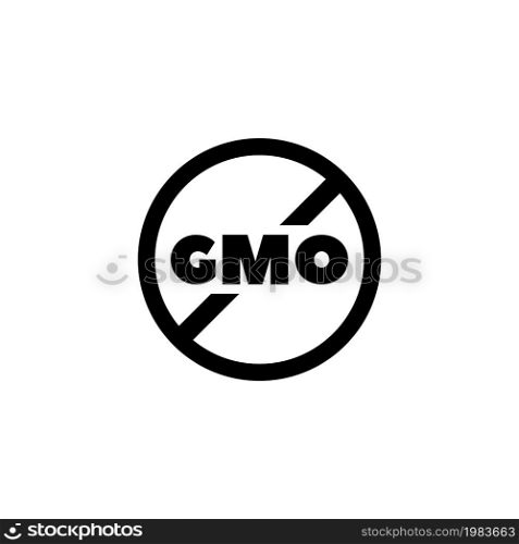 Non Gmo, Organic. Flat Vector Icon illustration. Simple black symbol on white background. Non Gmo, Organic sign design template for web and mobile UI element. Non Gmo, Organic Flat Vector Icon