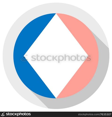 Non-heterosexual Flag proposed design, round shape icon on white background, vector illustration