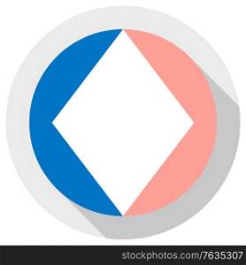 Non-heterosexual Flag proposed design, round shape icon on white background, vector illustration