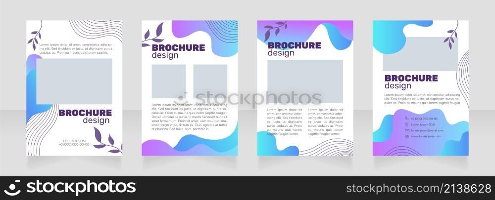 Non toxic beauty store promo blank brochure design. Template set with copy space for text. Premade corporate reports collection. Editable 4 paper pages. Rubik Black Regular, Nunito Light fonts used. Non toxic beauty store promo blank brochure design