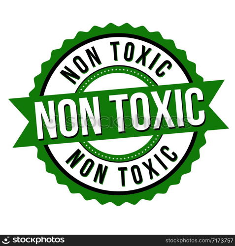 Non toxic label or sticker on white background, vector illustration