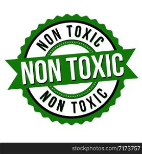 Non toxic label or sticker on white background, vector illustration