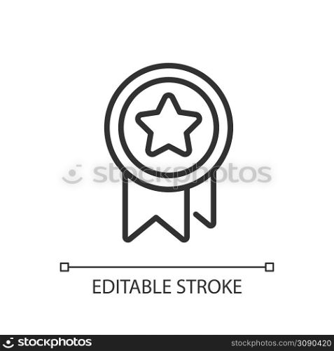 Noncash bonus pixel perfect linear icon. Non monetary incentives. Employee appreciation option. Thin line illustration. Contour symbol. Vector outline drawing. Editable stroke. Arial font used. Noncash bonus pixel perfect linear icon