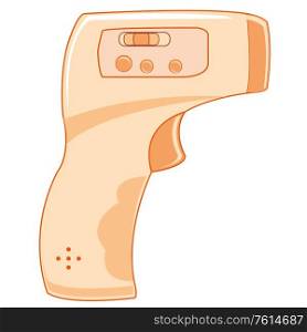 Noncontact thermometer for measurement of the temperature of the body. Thermometer for measurement of the temperature of the person