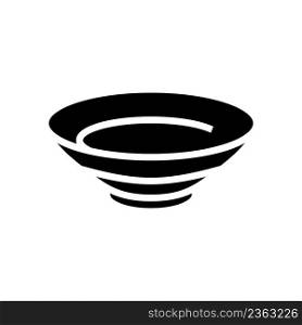 noodle bowl glyph icon vector. noodle bowl sign. isolated contour symbol black illustration. noodle bowl glyph icon vector illustration