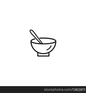 Noodle bowl logo design vector ilustration template