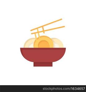 Noodle, Food, China, Chinese  Flat Color Icon. Vector icon banner Template