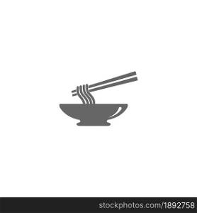 Noodle icon logo design template vector illustration