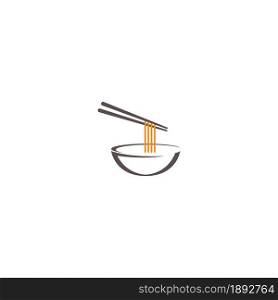 Noodle icon logo design template vector illustration