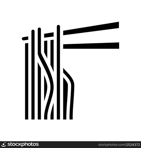 noodle pasta glyph icon vector. noodle pasta sign. isolated contour symbol black illustration. noodle pasta glyph icon vector illustration