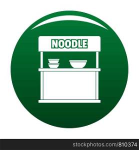 Noodle selling icon. Simple illustration of noodle selling vector icon for any design green. Noodle selling icon vector green