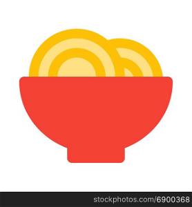 noodles, icon on isolated background