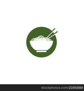 Noodles icon vector illustration logo design.