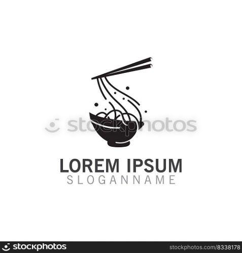 Noodles logo design image, food restaurant business template