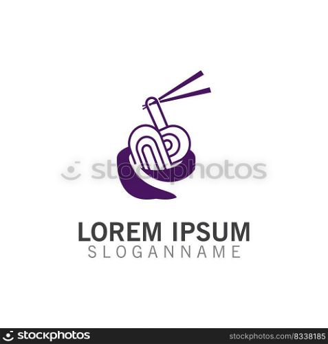 Noodles logo design image, food restaurant business template