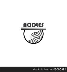 Noodles logo vector illustration design template.