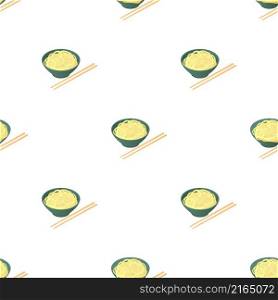 Noodles with chopsticks pattern seamless background texture repeat wallpaper geometric vector. Noodles with chopsticks pattern seamless vector