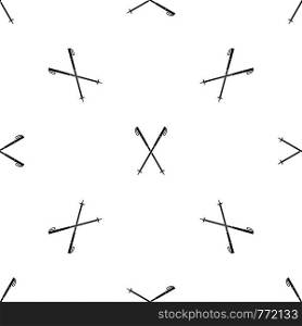 Nord walking sticks pattern seamless vector repeat geometric for any web design. Nord walking sticks pattern seamless vector