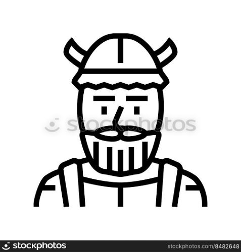 nordic viking medieval line icon vector. nordic viking medieval sign. isolated contour symbol black illustration. nordic viking medieval line icon vector illustration