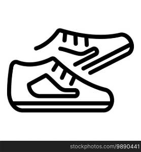Nordic walking shoes icon. Outline nordic walking shoes vector icon for web design isolated on white background. Nordic walking shoes icon, outline style