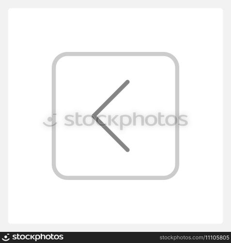 Normal back arrow button UI element template. Editable isolated vector dashboard component. Flat user interface. Visual data presentation. Web design widget for mobile application with light theme. Normal back arrow button UI element template