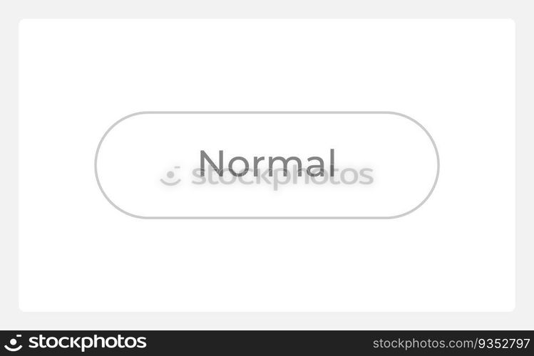 Normal button state UI element template. Editable isolated vector dashboard component. Flat user interface. Visual data presentation. Web design widget for mobile application with light theme. Normal button state UI element template