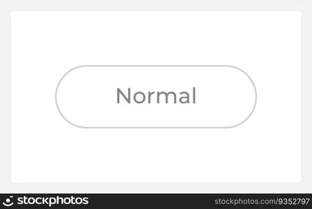 Normal button state UI element template. Editable isolated vector dashboard component. Flat user interface. Visual data presentation. Web design widget for mobile application with light theme. Normal button state UI element template