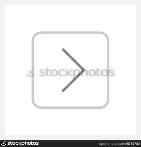 Normal forward arrow UI element template. Editable isolated vector dashboard component. Flat user interface. Visual data presentation. Web design widget for mobile application with light theme. Normal forward arrow UI element template