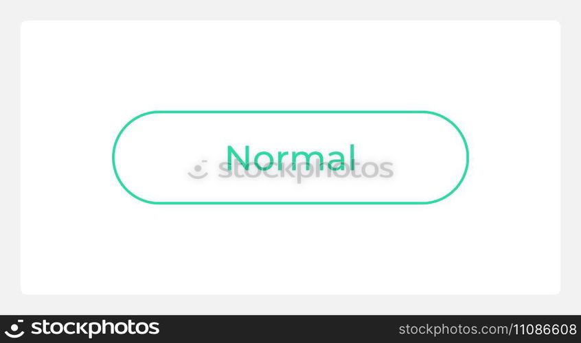 Normal register button state UI element template. Editable isolated vector dashboard component. Flat user interface. Visual data presentation. Web design widget for mobile application with light theme. Normal register button state UI element template