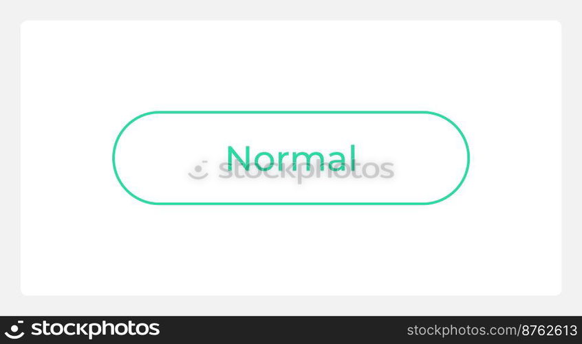 Normal register button state UI element template. Editable isolated vector dashboard component. Flat user interface. Visual data presentation. Web design widget for mobile application with light theme. Normal register button state UI element template