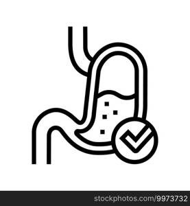 normal workin digestion system line icon vector. normal workin digestion system sign. isolated contour symbol black illustration. normal workin digestion system line icon vector illustration