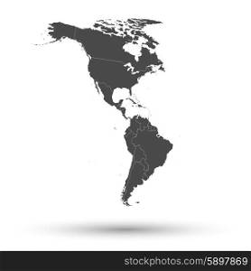 North and South America map background vector.. North and South America map background vector