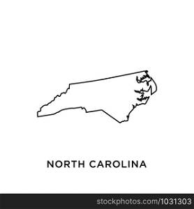 North Carolina map icon design trendy