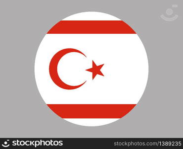 North Cyprus National flag. original color and proportion. Simply vector illustration background, from all world countries flag set for design, education, icon, icon, isolated object and symbol for data visualisation