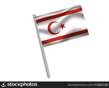 North Cyprus National flag. original color and proportion. Simply vector illustration background, from all world countries flag set for design, education, icon, icon, isolated object and symbol for data visualisation