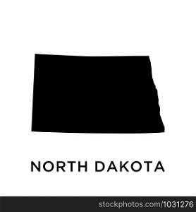North Dakota map icon design trendy