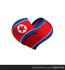 North Korea flag, vector illustration. North Korea flag, vector illustration on a white background