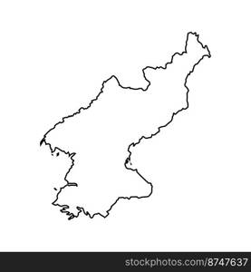 north korea map icon vector illustration symbol design