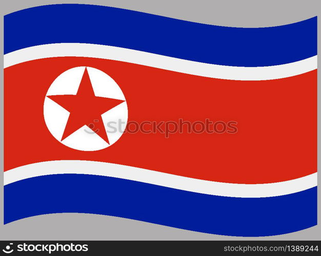 North Korea National flag. original color and proportion. Simply vector illustration background, from all world countries flag set for design, education, icon, icon, isolated object and symbol for data visualisation