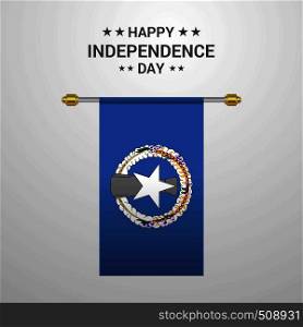 Northern Mariana Islands Independence day hanging flag background