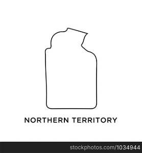 Northern Territory map icon design trendy