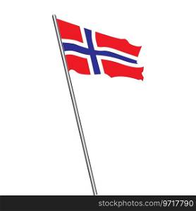 Norway flag icon vector illustration symbol design