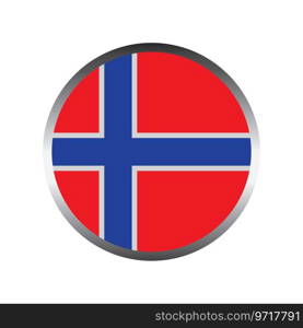 Norway flag icon vector illustration symbol design