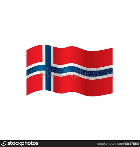 Norway flag, vector illustration. Norway flag, vector illustration on a white background